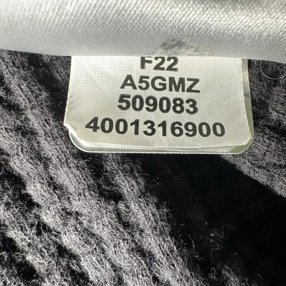 North Face Women's Chabot Black Crop Waffle Mock Neck L/S Sweater Size M - Picture 5 of 6